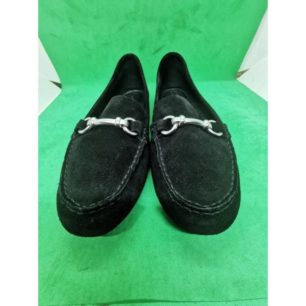 Born® Womens Size 8.5US Very Comfortable Magnolia Loafer Black Suede Leather